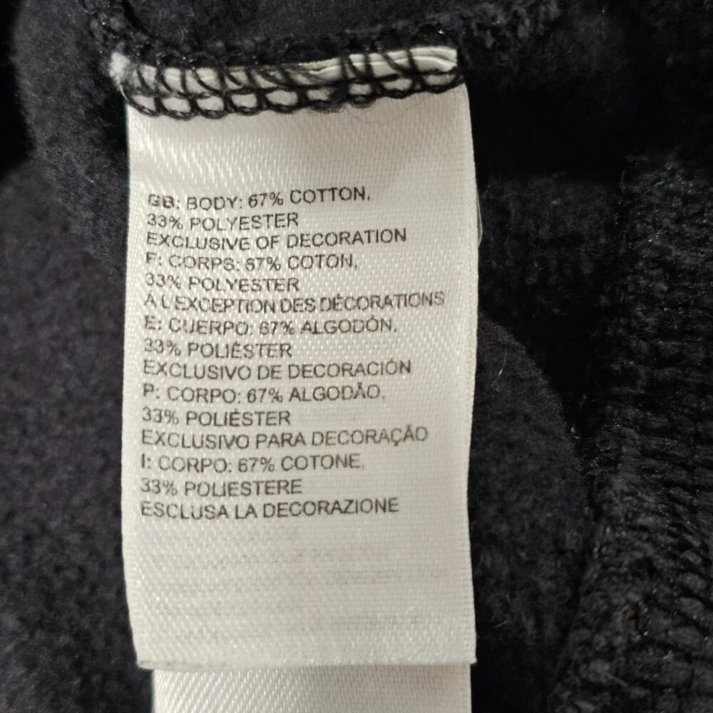 The North Face Mens Hoodie Size XL Black Distressed